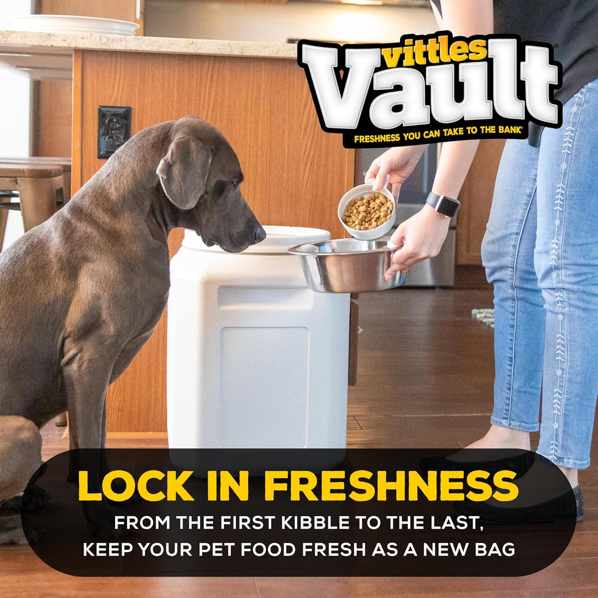 Gamma2 Vittles Vault Pet Food Storage Containers - Sealed Dog and Cat Food Storage Container, Fits