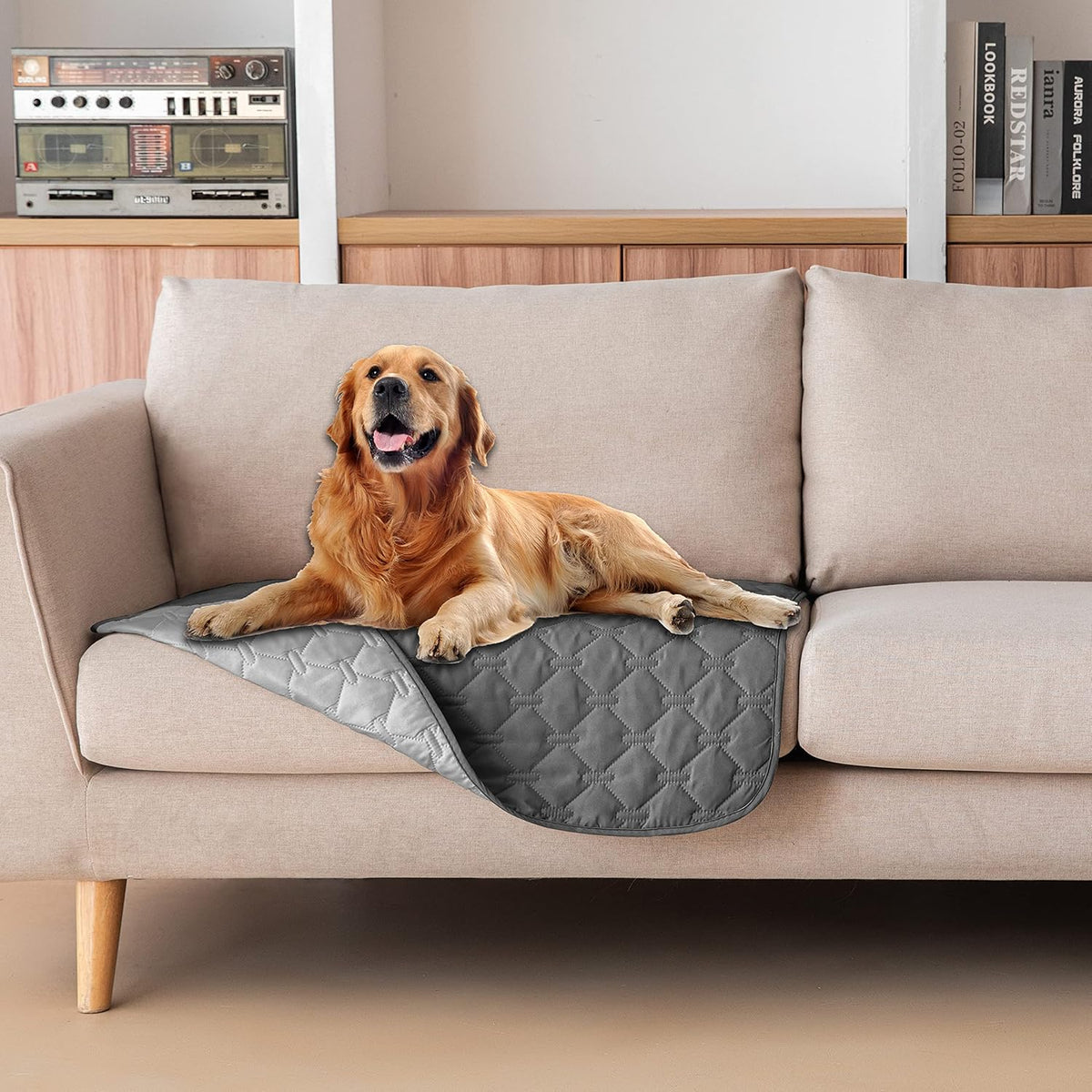 gogobunny 100% Double-Sided Waterproof Dog Bed Cover Pet Blanket Sofa Couch Furniture Protector for
