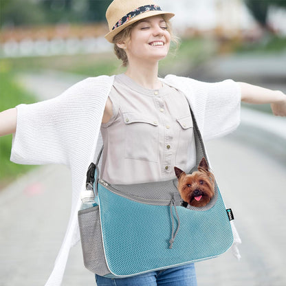 PetAmi Small Dog Sling Carrier, Soft-Sided Crossbody Puppy Carrying Purse Bag, Adjustable Sling Pet
