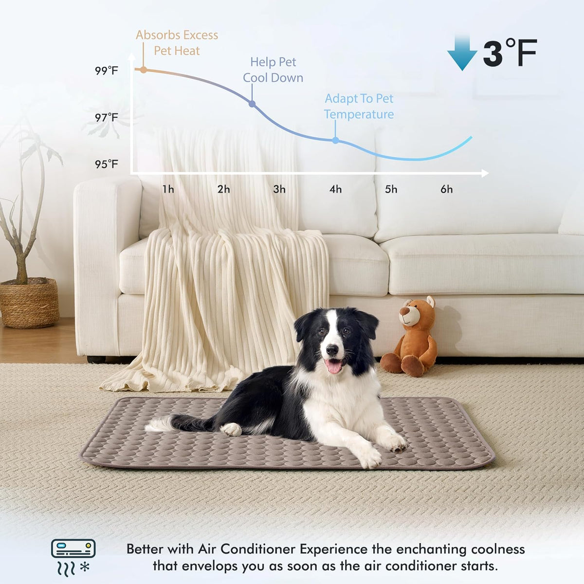 MICROCOSMOS Summer Cooling Mat & Sleeping Pad- Water Absorption Top, Materials Safe, Easy Carry, EZ
