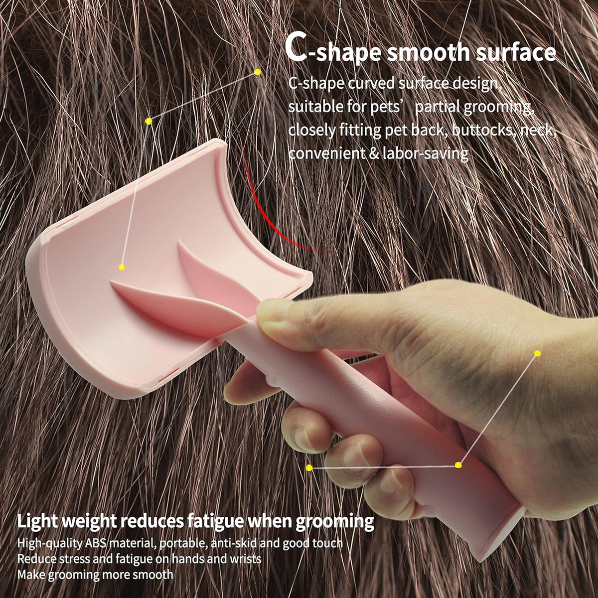 Super Dense Soft Slicker Brush for Thick and Long Fur Dogs - Grooming Brush for Fluff, Shedding