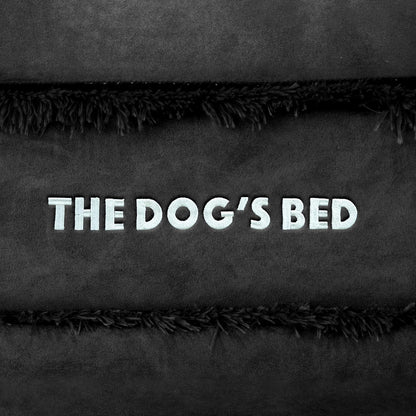 The Dog’s Bed Orthopedic Headrest Dog Bed XL Black Plush 46x28, Memory Foam, Pain Relief for
