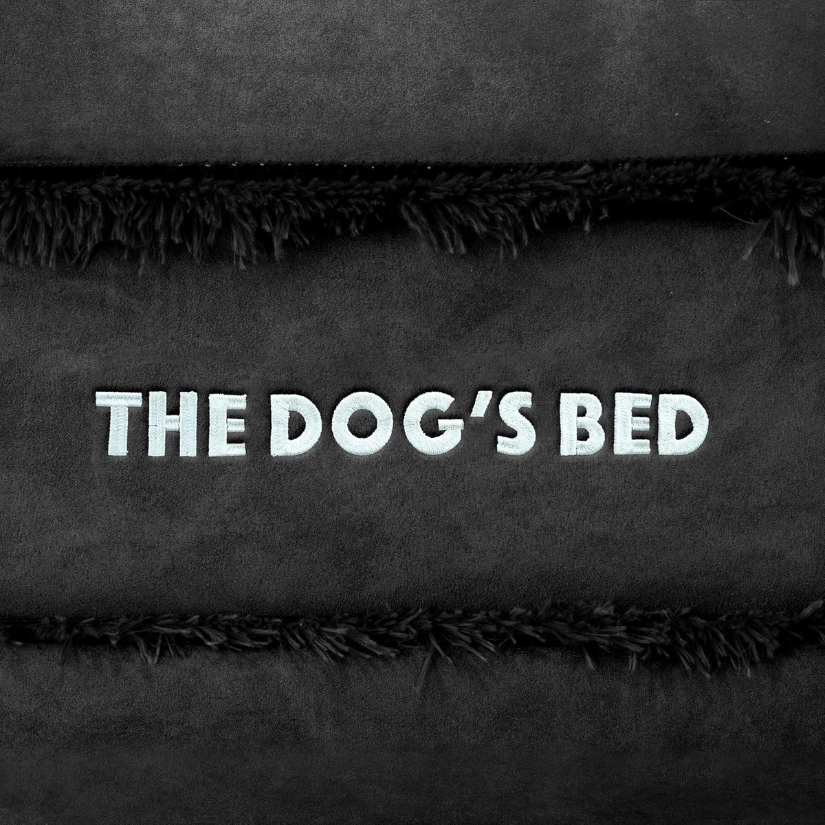 The Dog’s Bed Orthopedic Headrest Dog Bed Large Black Plush 40x25, Memory Foam, Pain Relief for