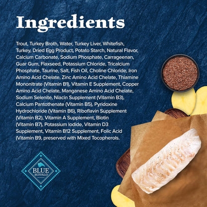 Blue Buffalo Wilderness Rocky Mountain Recipe Natural High Protein Wet Food for Adult Cats, Trout