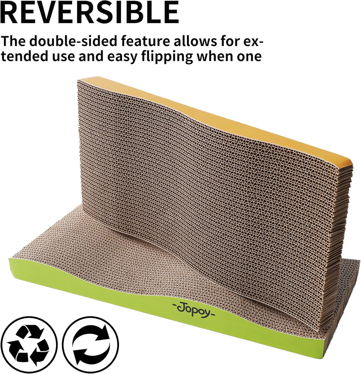 Cat Scratching Board, Corrugate Cat Scratcher for Indoor Cats with Catnip, Cat Scratch Pad with