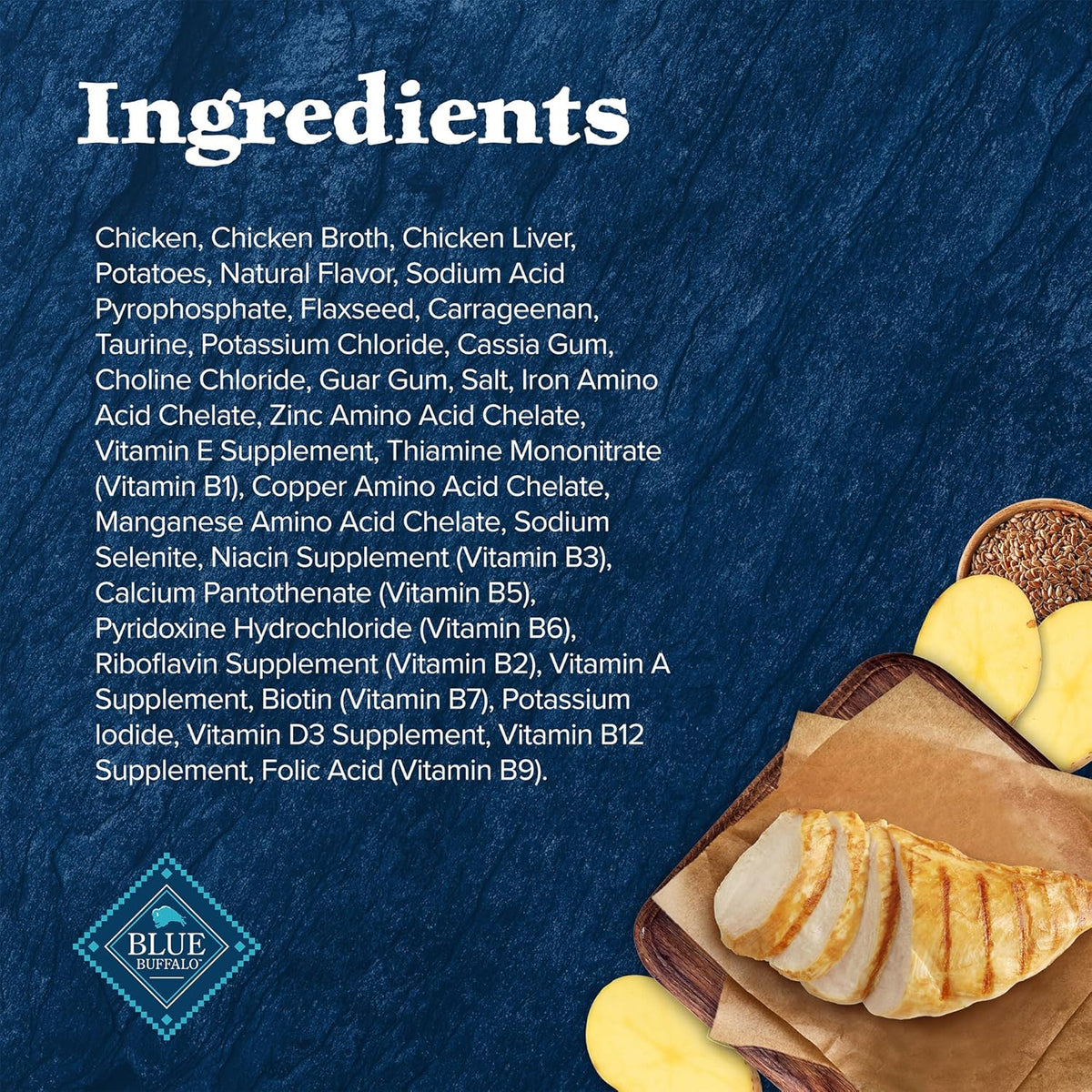 Blue Buffalo Wilderness Natural Wet Cat Food Paté, High-Protein & Grain-Free Recipe, Chicken