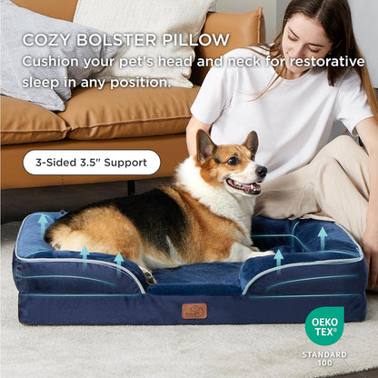 Bedsure Orthopedic Dog Beds Large Sized Dog - Washable Large Dog Cat Bed Waterproof, Comfort Dogs