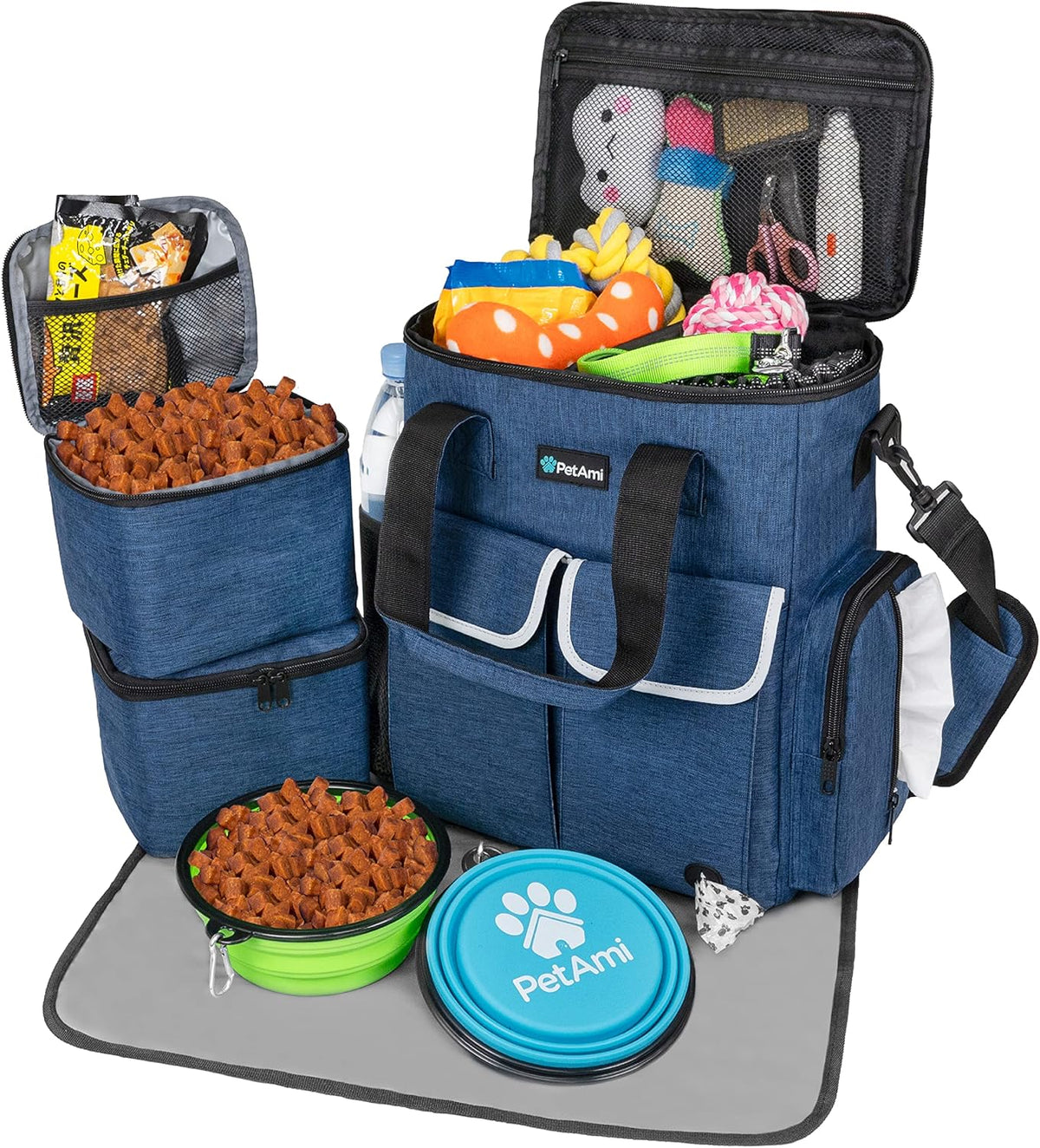 PetAmi Dog Travel Bag Pet Supplies Accessories Organizer for Traveling, Camping, Weekend; Cat Pet