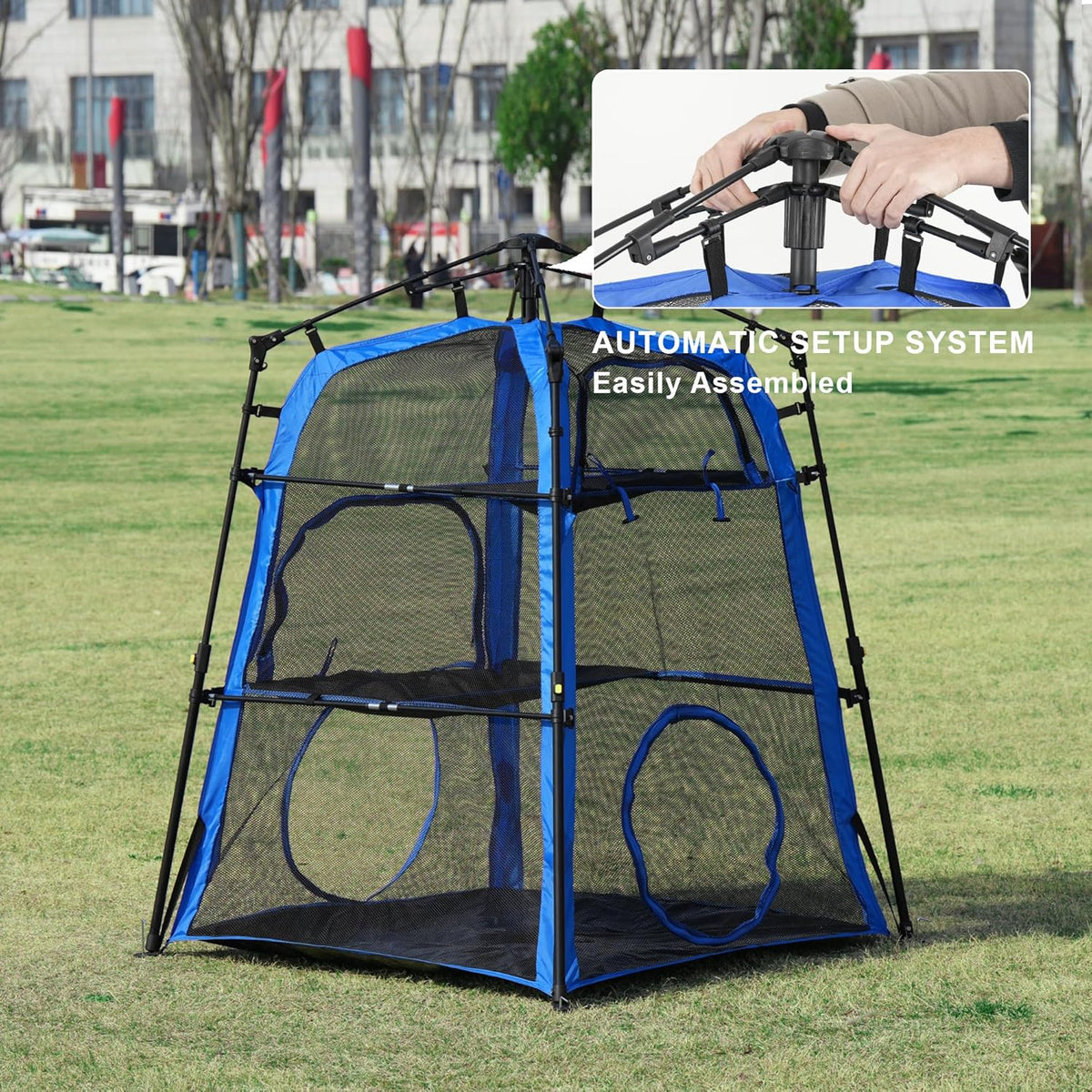 Cat Tower Tent,Outdoor Patio Cat Enclosures with Breathable Mesh,Indoor Playpen Portable Exercise