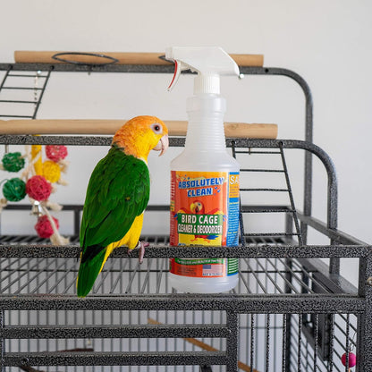 Absolutely Clean Amazing Bird Cage Cleaner and Deodorizer - Just Spray/Wipe - Safely & Easily