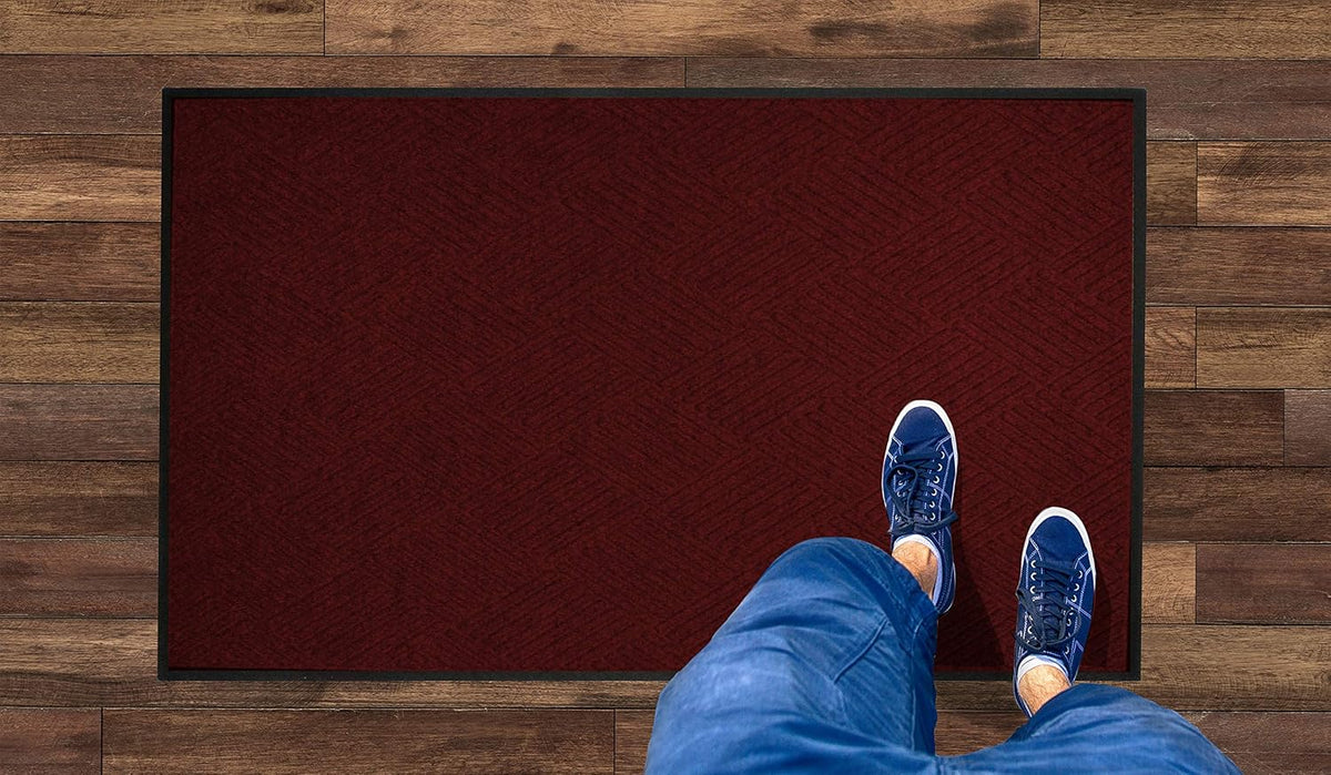 WaterHog Diamond | Commercial-Grade Entrance Mat with Rubber Border – Indoor/Outdoor, Quick Drying