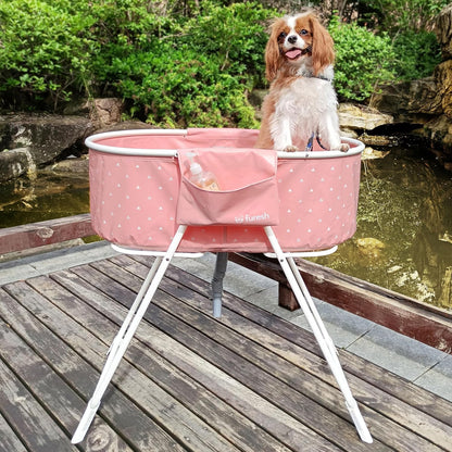 Little Dipper Dog Bath Tub and Wash Station for Bathing Shower and Grooming, Elevated Foldable and