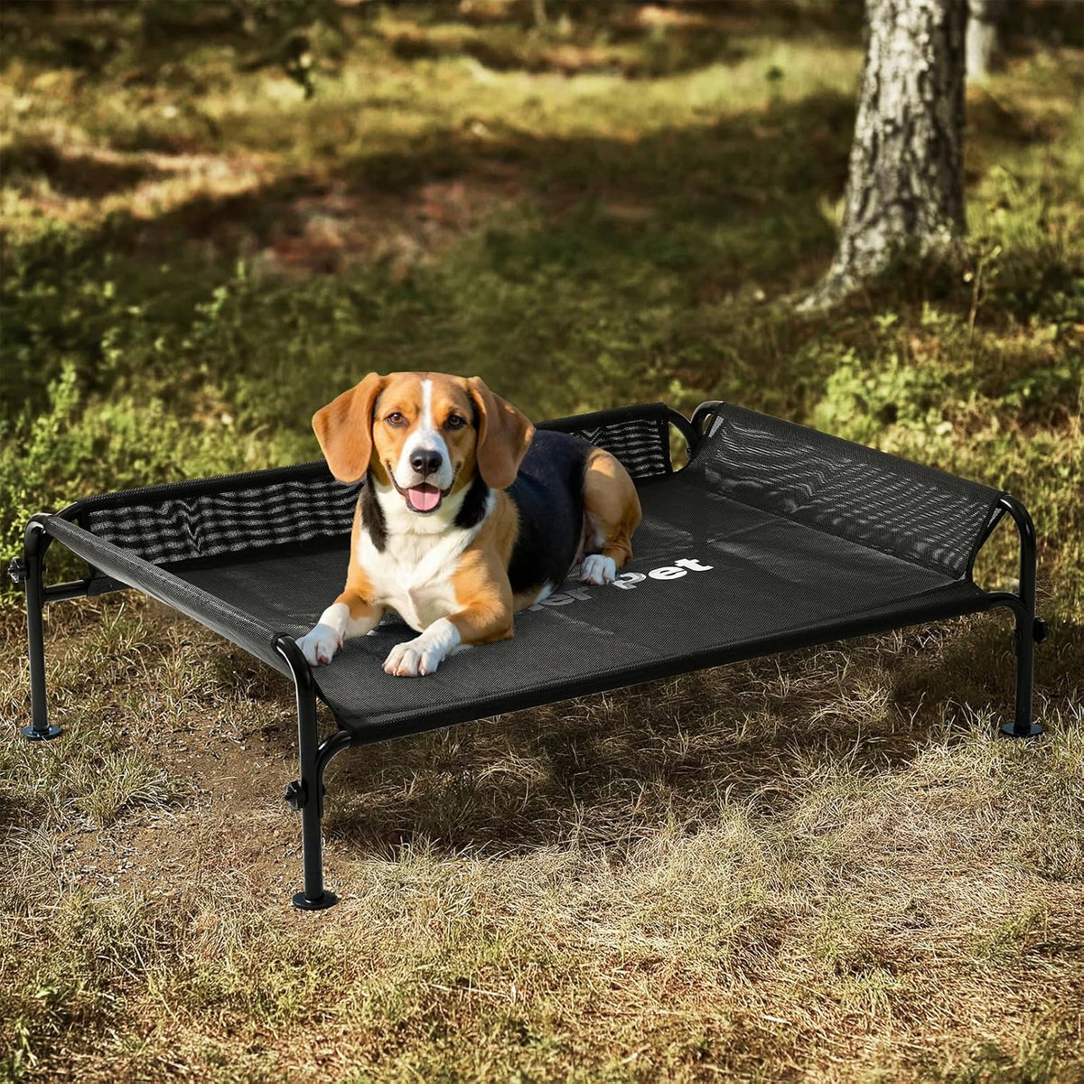 Gardner Pet Elevated Dog Bed for Medium Size Dog, Outdoor Raised Bed Waterproof Portable Cooling
