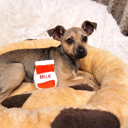 TONBO Soft Plush Small Cute and Cozy Food Dog Cat Bed, Washer and Dryer Friendly (Chocolate Chip