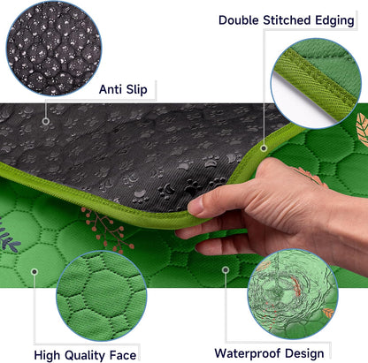 Sunheir 2 Pack Washable Guinea Pig Pee Pads, 24" x 48" Waterproof Reusable Guinea Pig Cage Liners