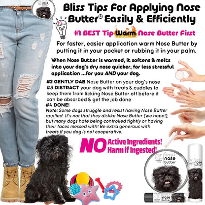 The Blissful Dog Affenpinscher Nose Butter for Dry, Cracked Skin, Lick-Safe Dog Nose Balm with