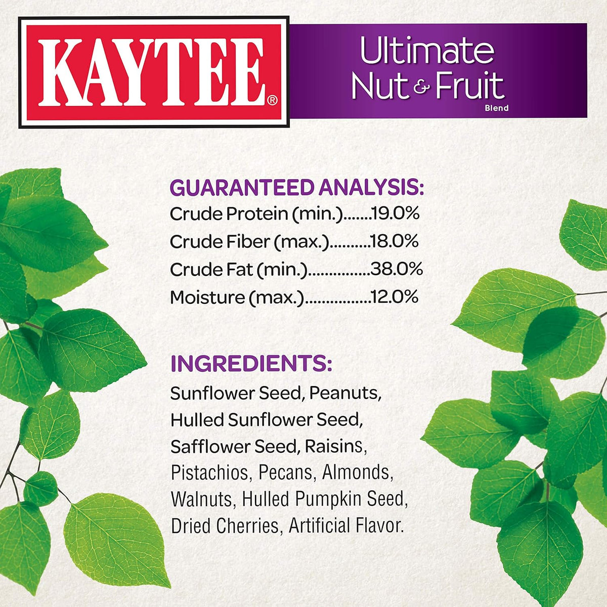 Kaytee Ultimate Nut and Fruit Wild Bird Food for Cardinals, Finches, Chickadees, Nuthatches