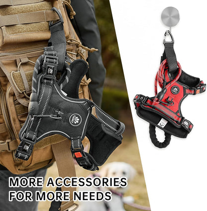 NESTROAD No Pull Dog Harness,Adjustable Oxford Dog Vest Harness with Leash,Reflective No-Choke Pet