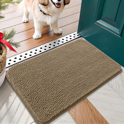 OLANLY Dog Door Mat for Muddy Paws 30x17, Absorbs Moisture and Dirt, Absorbent Non-Slip Washable
