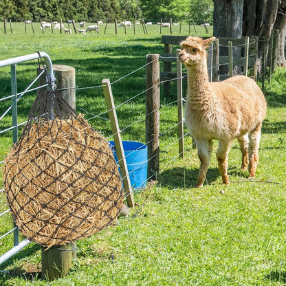 Fabbay 4 Pcs Slow Feed Hay Net Feeder Hay Bag for Horses Slow Feeder 40 Inch Length with 2 Inch