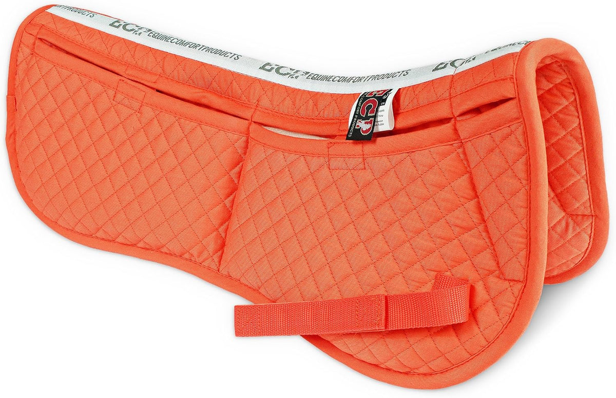 ECP Equine Comfort Products Adjustable Shock Absorbing Memory Foam Half Saddle Pad, Injury