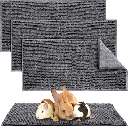 Amylove 4 Pcs Guinea Pig Cage Liner Guinea Pig Bedding Washable Fleece Pee Pads Reusable Small