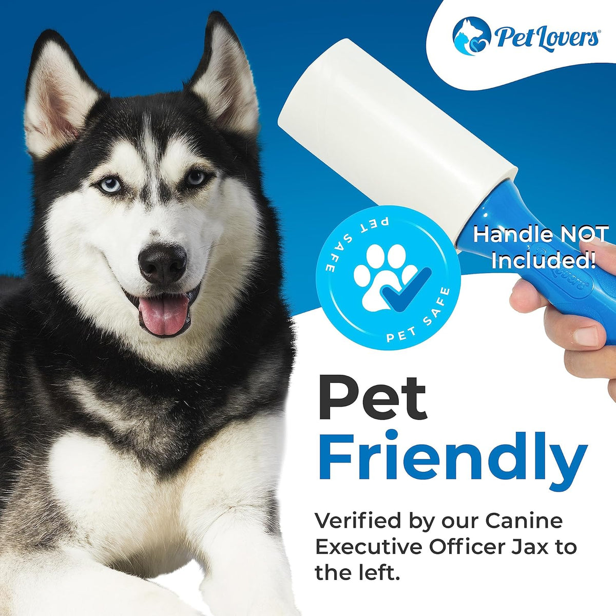 PetLovers Extra Sticky Lint Roller 6 Pack of Refills Only - No Handle Included - 90 Sheets Per