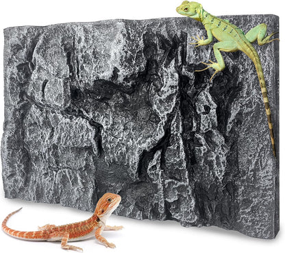 17.7x11.8in Rock Terrarium Background,3D Reptile Tank Background Board,Amphibian Stereo Backdrop