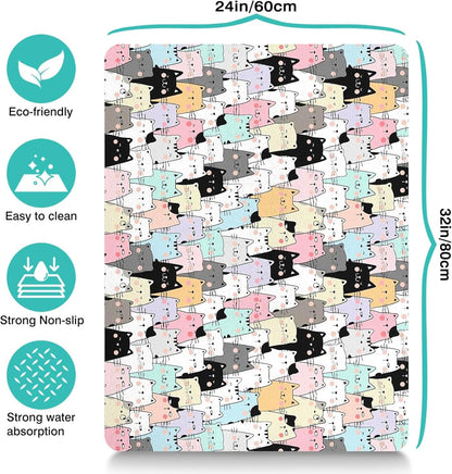 Pet Feeding Mat for Floors Waterproof Dog Mat for Food and Water Absorbent Quick Dry Non Slip mat