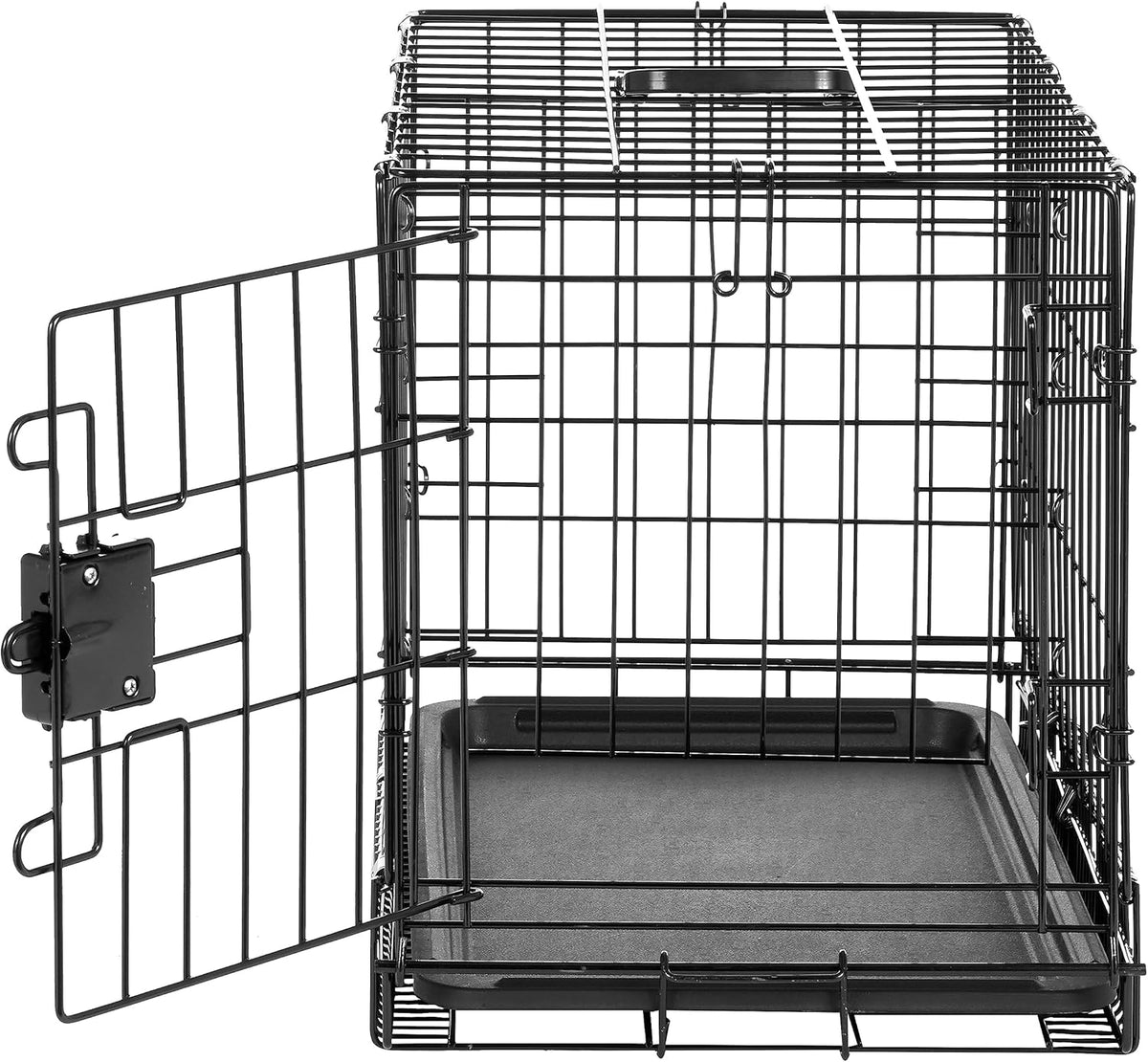 Amazon Basics Durable, Foldable Metal Wire Pet Crate with Tray, Portable and Sturdy for Travel