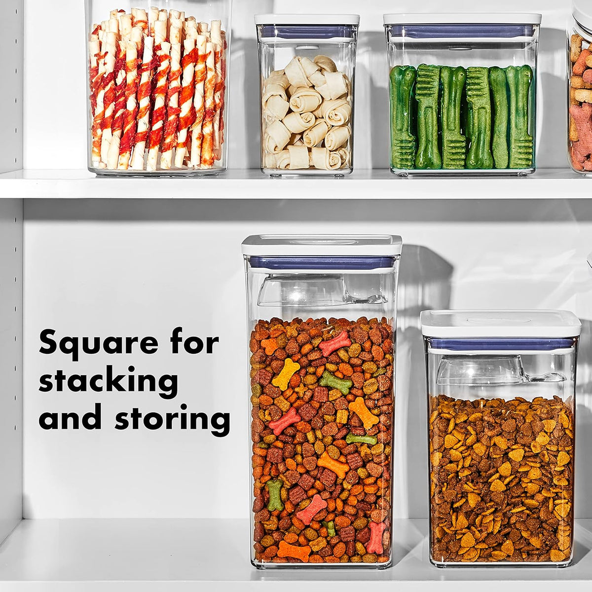 OXO Good Grips Pet POP Container – 4.4 Qt/4.2 L with Scoop |Ideal for up to 4lbs of Dog Food or