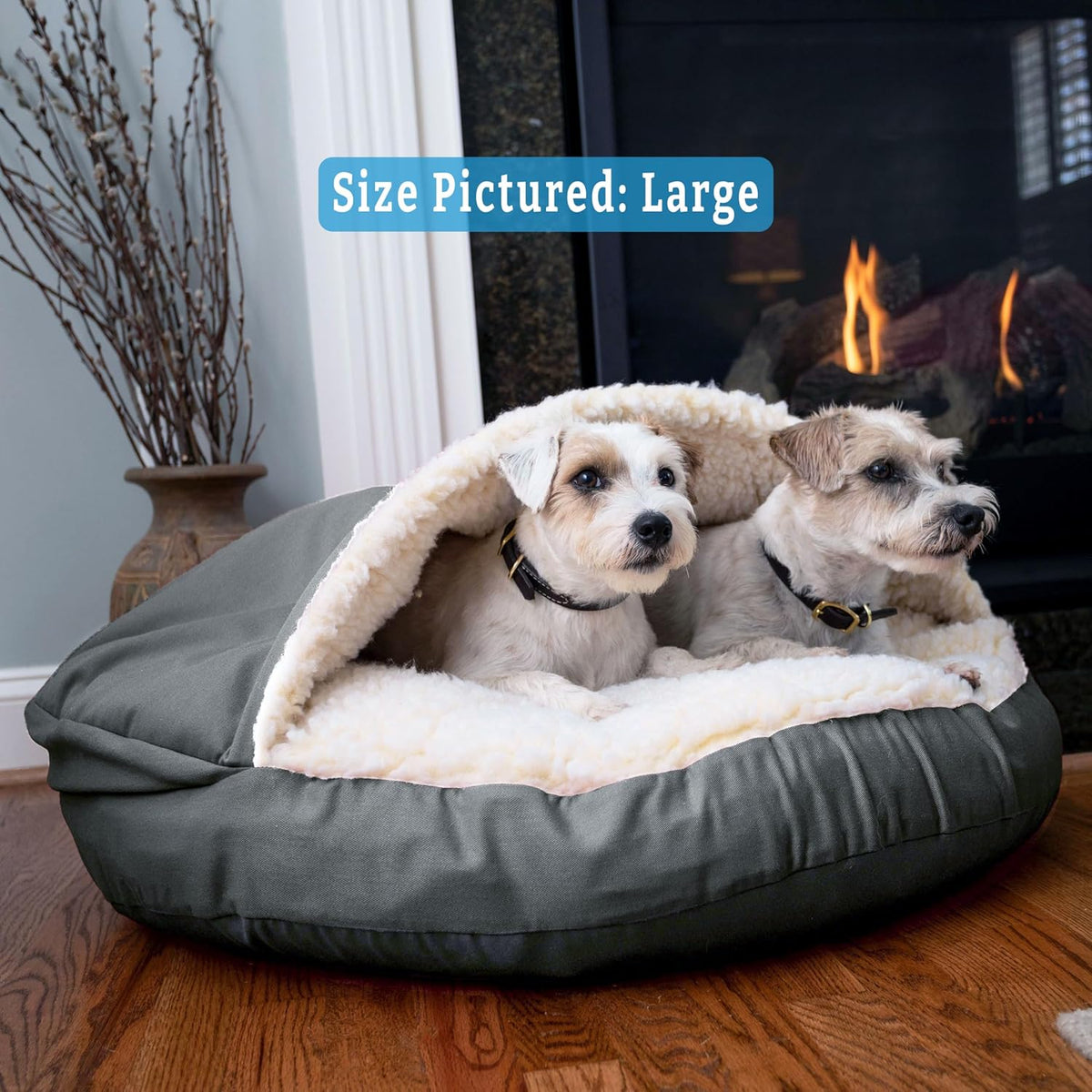 Snoozer Luxury Cozy Cave Dog Bed - Indoor Dog Bed with Cover Cave, Covered Calming Burrow for