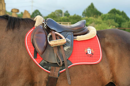 T TEKE Close Contact Saddle Pads,100% Cotton English Saddle Pads for Horses with Moisture-Wicking