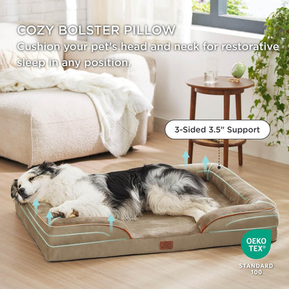 Bedsure XL Orthopedic Dog Bed for Extra Large Dogs - Washable XLarge Dog Cat Bed Waterproof