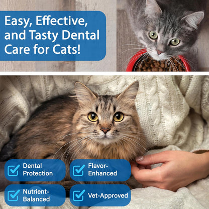 Cat Dental Care Powder Bad Breath Treatment for Cats Teeth, Mouth, Gums & Gut, Plaque Off,Tartar