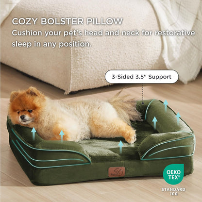 Bedsure Orthopedic Dog Beds for Small Dogs - Washable Small Dog Cat Bed Waterproof, Comfort Pet
