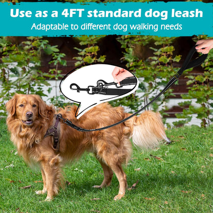 PetBonus Two Point Control Dog Leash, Works with No Pull Harnesses, No Tangle Training Leashes
