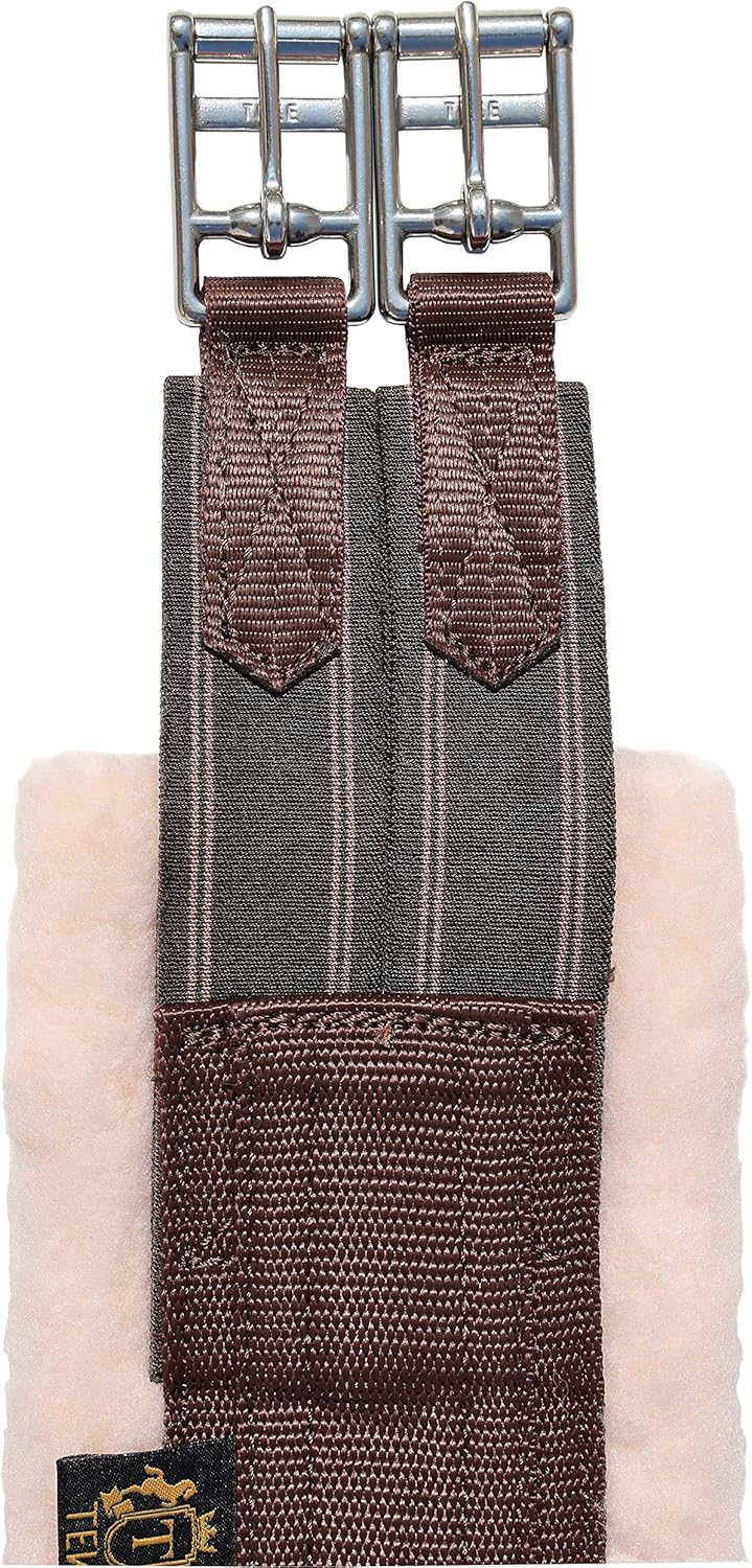 T TEKE Daily English Girths for Horses: Padded with Fleece, Double-Sided Heavy-Duty Elastic and