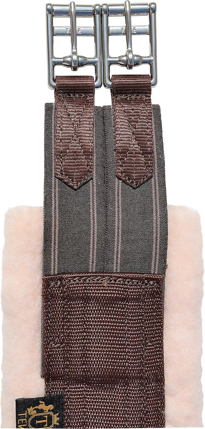 T TEKE Daily English Girths for Horses: Padded with Fleece, Double-Sided Heavy-Duty Elastic and