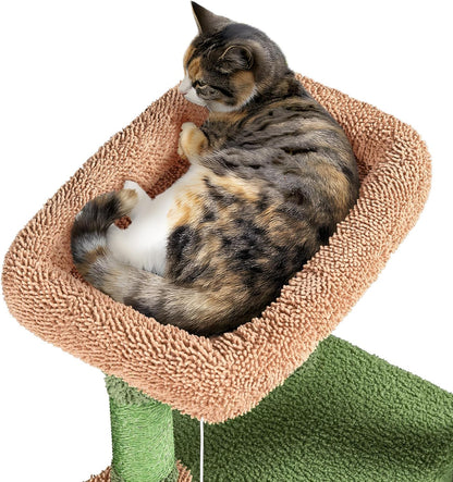 Yaheetech Cactus Cat Tree, 42in Cat Tower for Indoor Cats, Multi Level Kitten Condo Scratching
