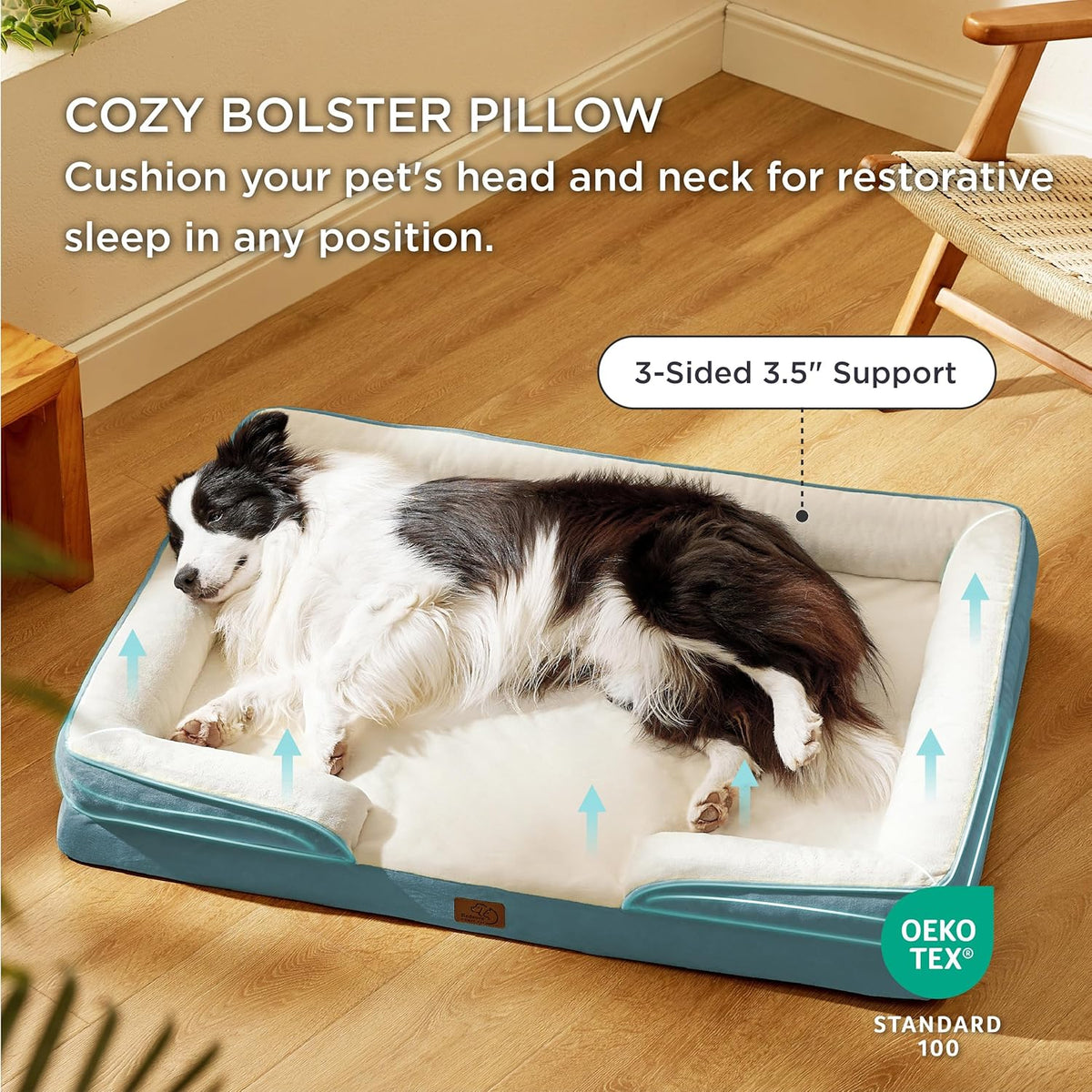 Bedsure Orthopedic Dog Beds Large Sized Dog - Washable Large Dog Cat Bed Waterproof, Comfort Dogs