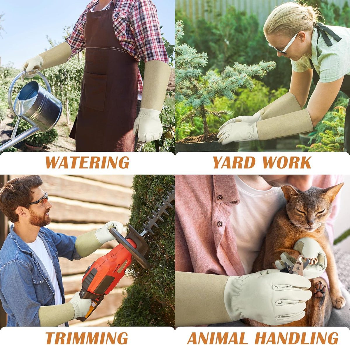 HANDLANDY Rose Pruning Gloves for Men & Women, Long Thorn Proof Gardening Gloves, Breathable