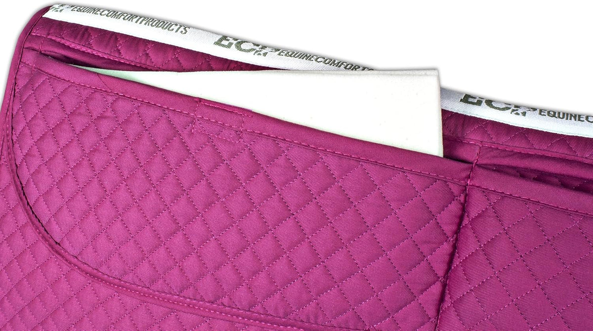 ECP Equine Comfort Products Thermoregulating Western Saddle Pad, Machine Washable Contoured Fit