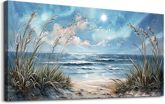 hyidecorart Large Wall Decor For Bedroom Framed Wall Art For Living Room Sunshine Ocean Scenery