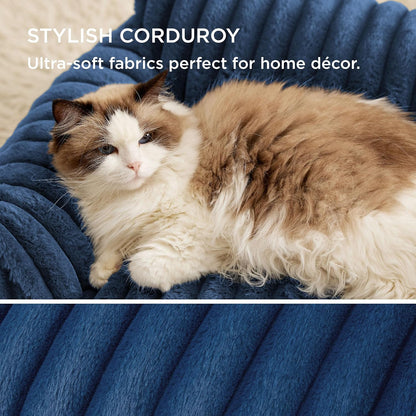 Bedsure Cute Cat Couch for Pets - Fluffy Small Dog Sofa with Premium Soft Corduroy Fleece, Pet Sofa