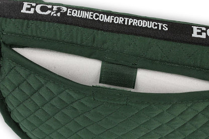 ECP Equine Comfort Products Adjustable Shock Absorbing Memory Foam Half Saddle Pad, Injury