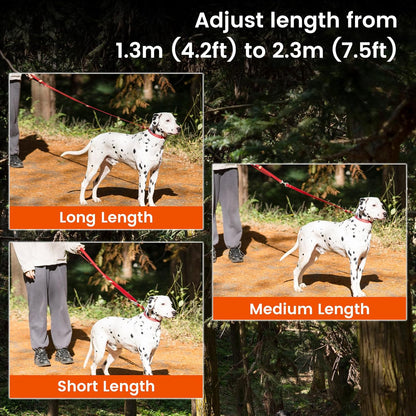 HOWGO 8-in-1 Multifunctional Hands Free Dog Training Leash with Padded Handle, 8.5 FT Nylon