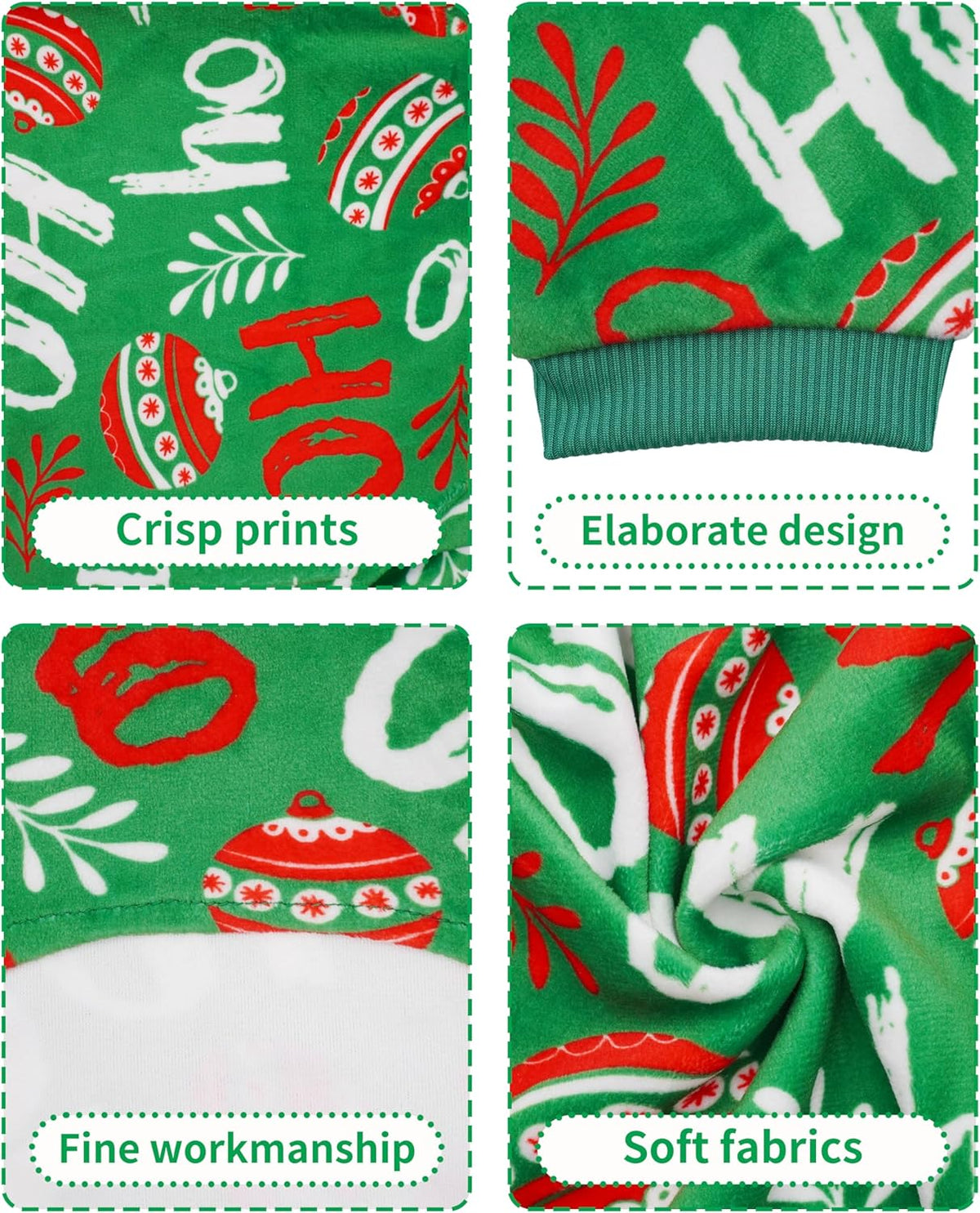 PET SHOW 4 Pack Dog Christmas Pajamas Holiday Dog Clothes for Small Medium Dogs Girl Boy Soft