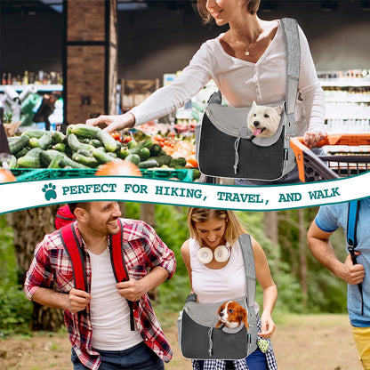 PetAmi Small Dog Sling Carrier, Soft-Sided Crossbody Puppy Carrying Purse Bag, Adjustable Sling Pet