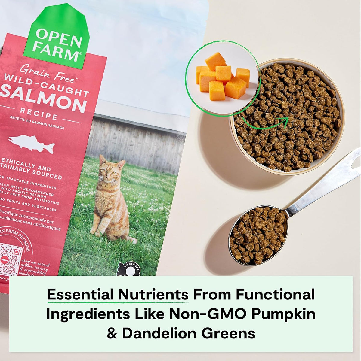 Open Farm, Grain Free Dry Cat Food, High-Protein Kibble for a Complete & Balanced Diet, Non-GMO